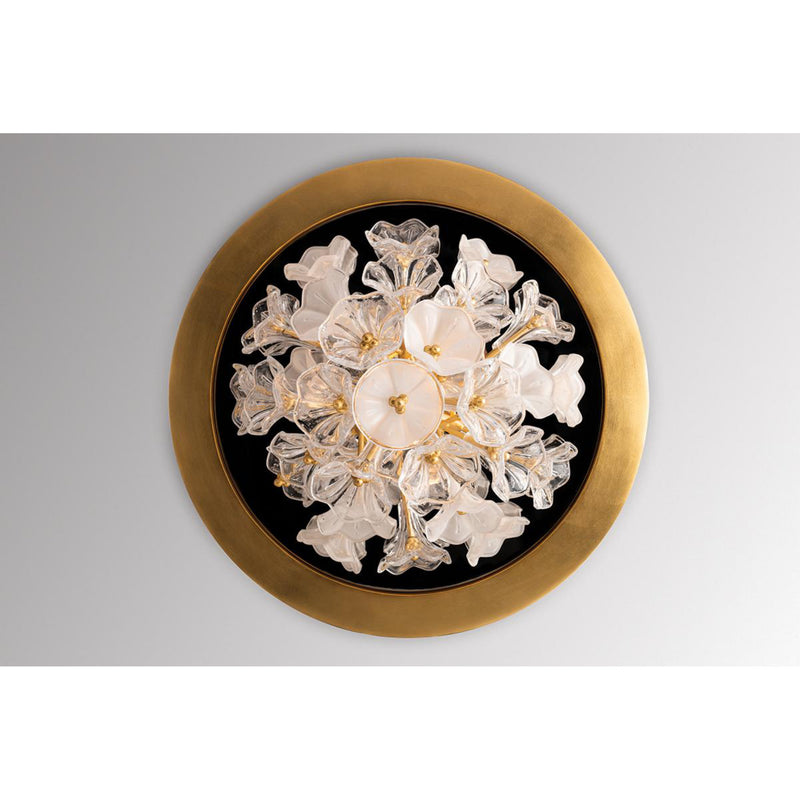 Jasmine 3 Light Flush Mount in Gold Leaf