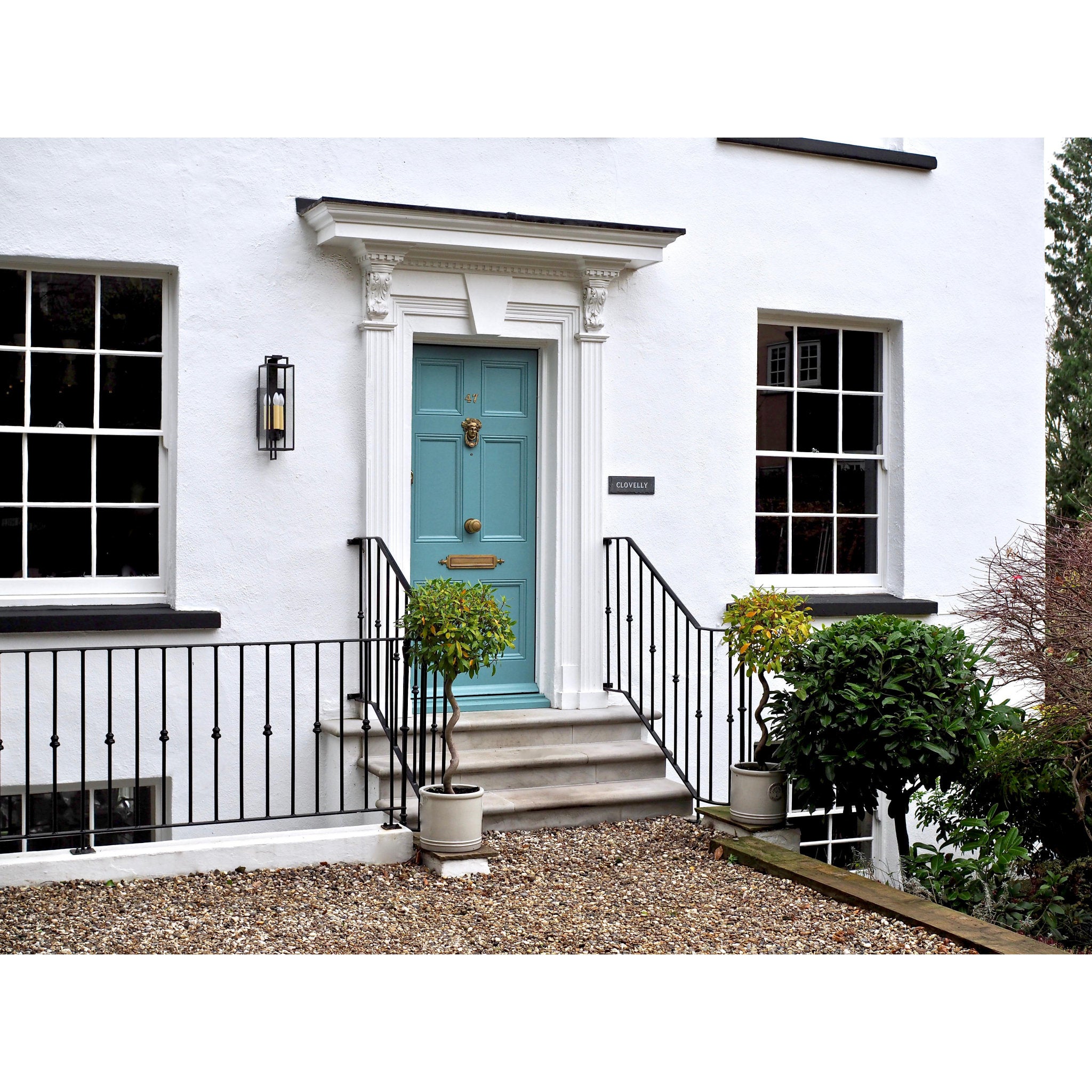 Beckham Wall Sconce 3-Light Outdoor LED in  Forged Iron 6L x 6W x 21.5H