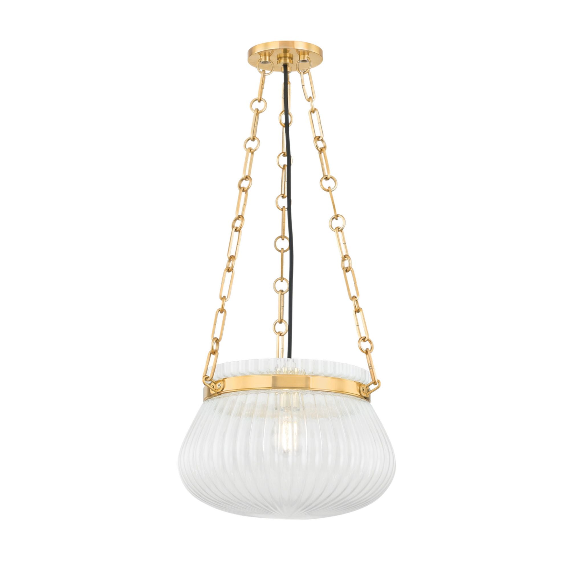 Granby 1-Light Pendant in Aged Brass 13W x 9.5H