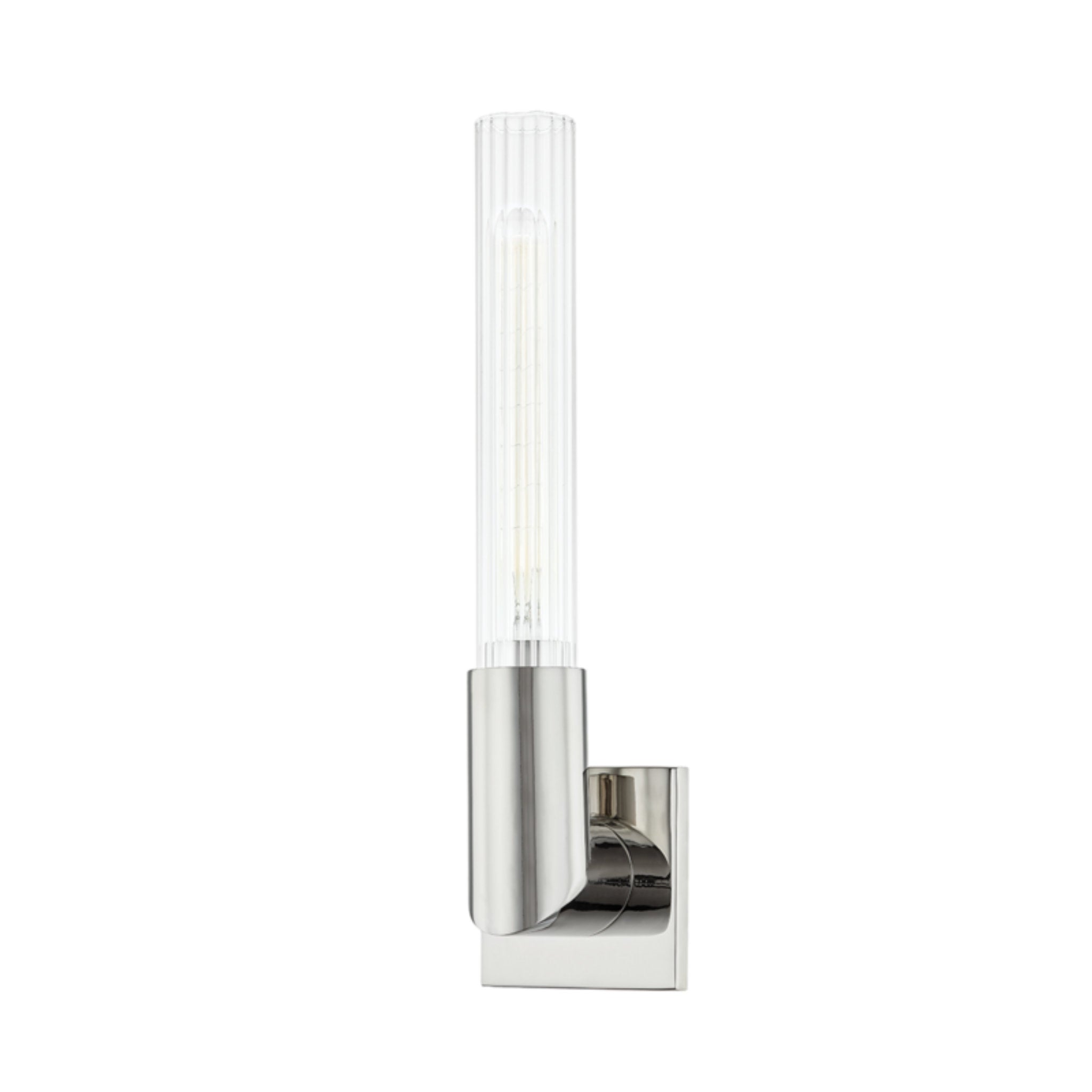 Asher 1-Light Wall Sconce in Polished Nickel 4.5W x 17H