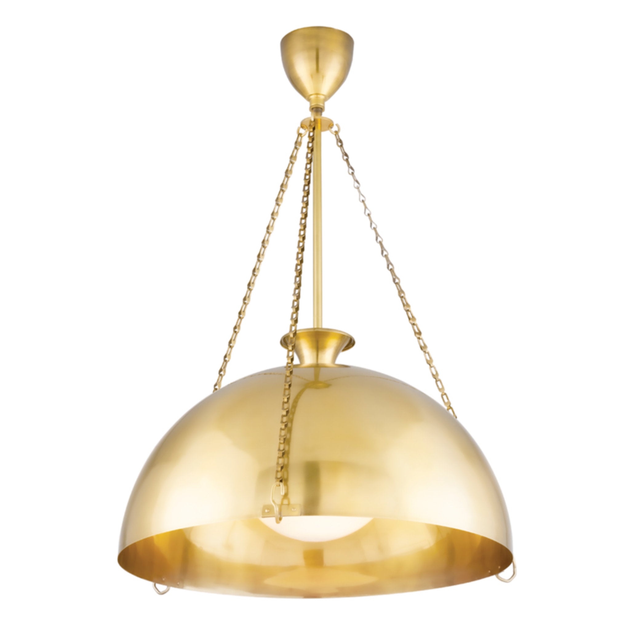 Levette 1-Light Pendant in  Aged Brass 26L x 26W x 16.5H