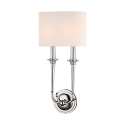 Lourdes 2 Light Wall Sconce in Polished Nickel