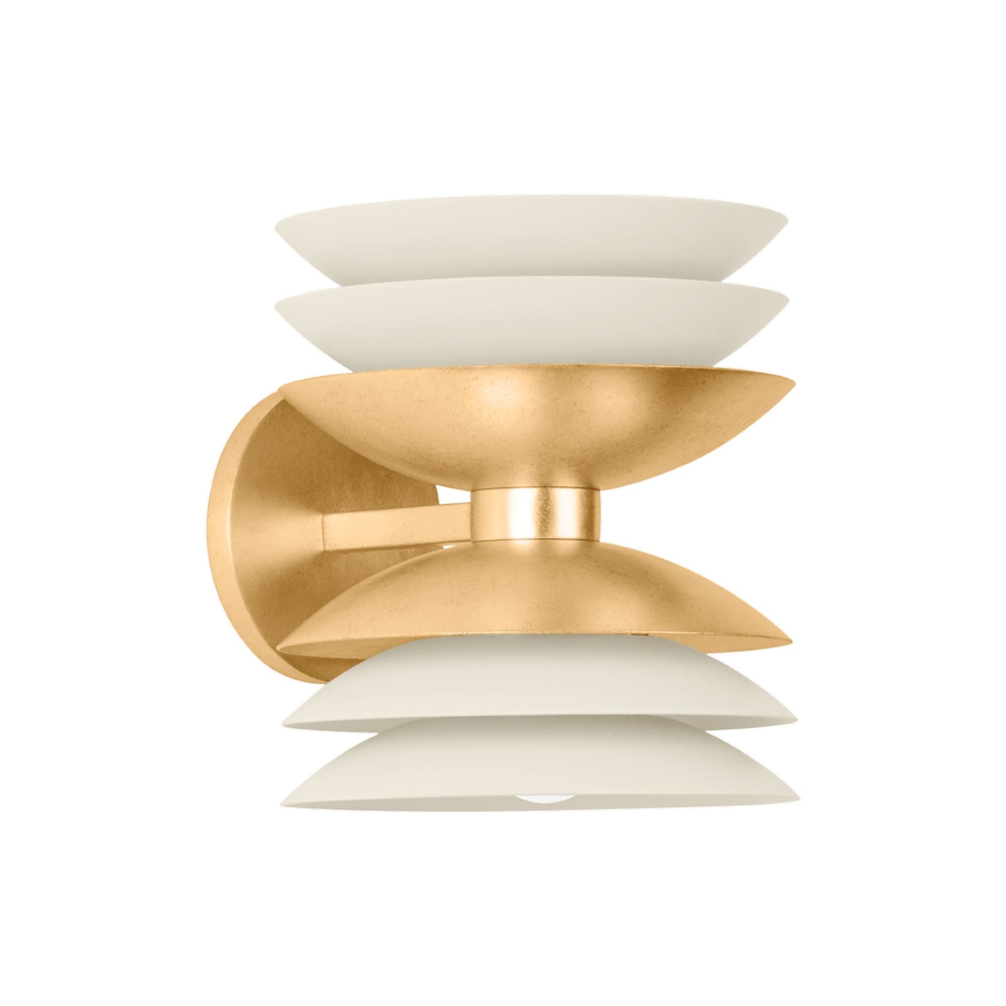 Oneida 2-Light Wall Sconce in Vintage Gold Leaf 7.75W x 8.75H