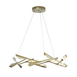 Hubbardton Forge 135005-1000 Ceiling Light Quill Large LED Pendant in Vintage Platinum