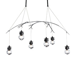 Hubbardton Forge 136560-1000 Ceiling Light Kiwi Pendant in Black