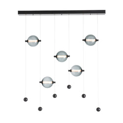 Hubbardton Forge 139050-1013 Ceiling Light Abacus 5-Light LED Pendant in Black