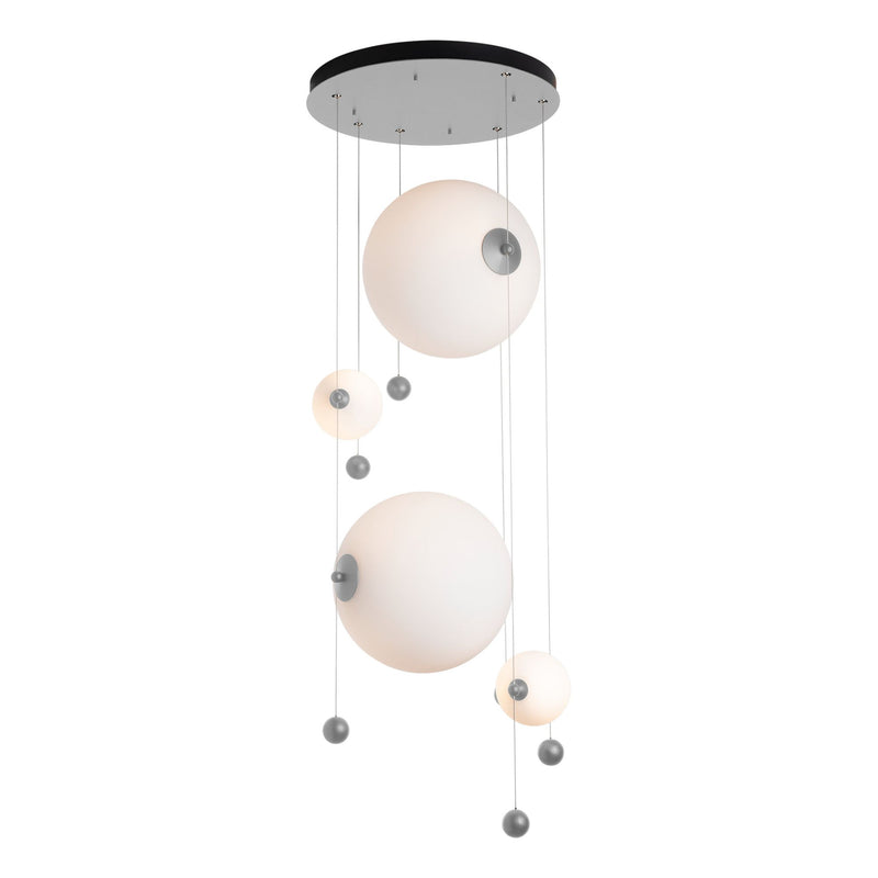 Abacus 4-Light Round LED Pendant in Vintage Platinum w/ Opal Glass (GG)