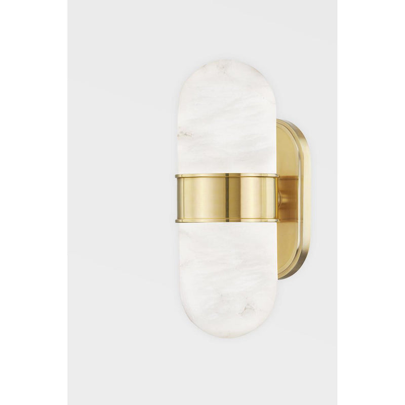 Beckler 2 Light Wall Sconce in Aged Brass