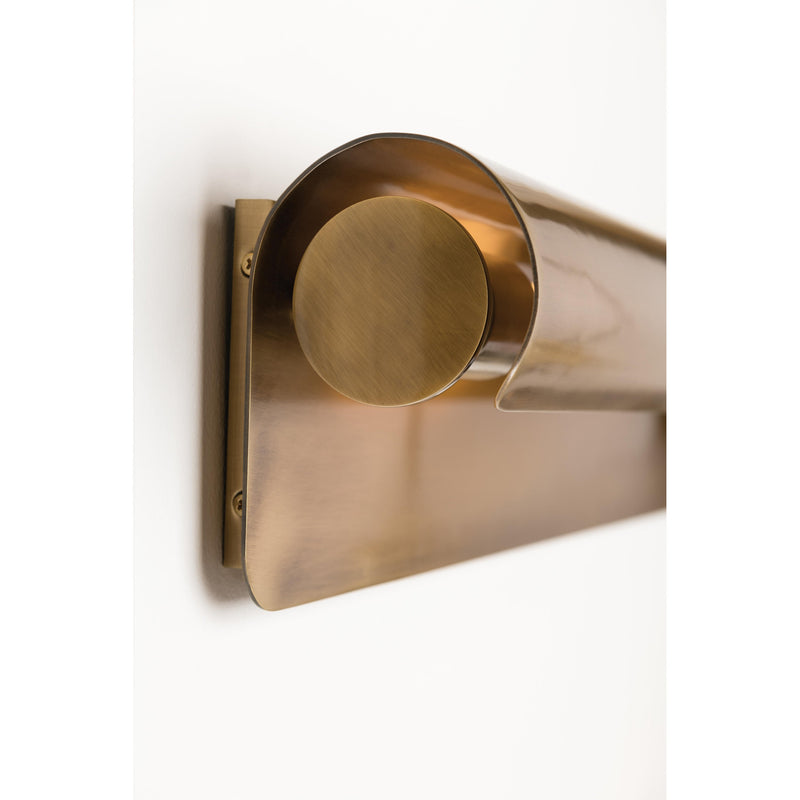 Accord 1 Light Wall Sconce in Aged Brass