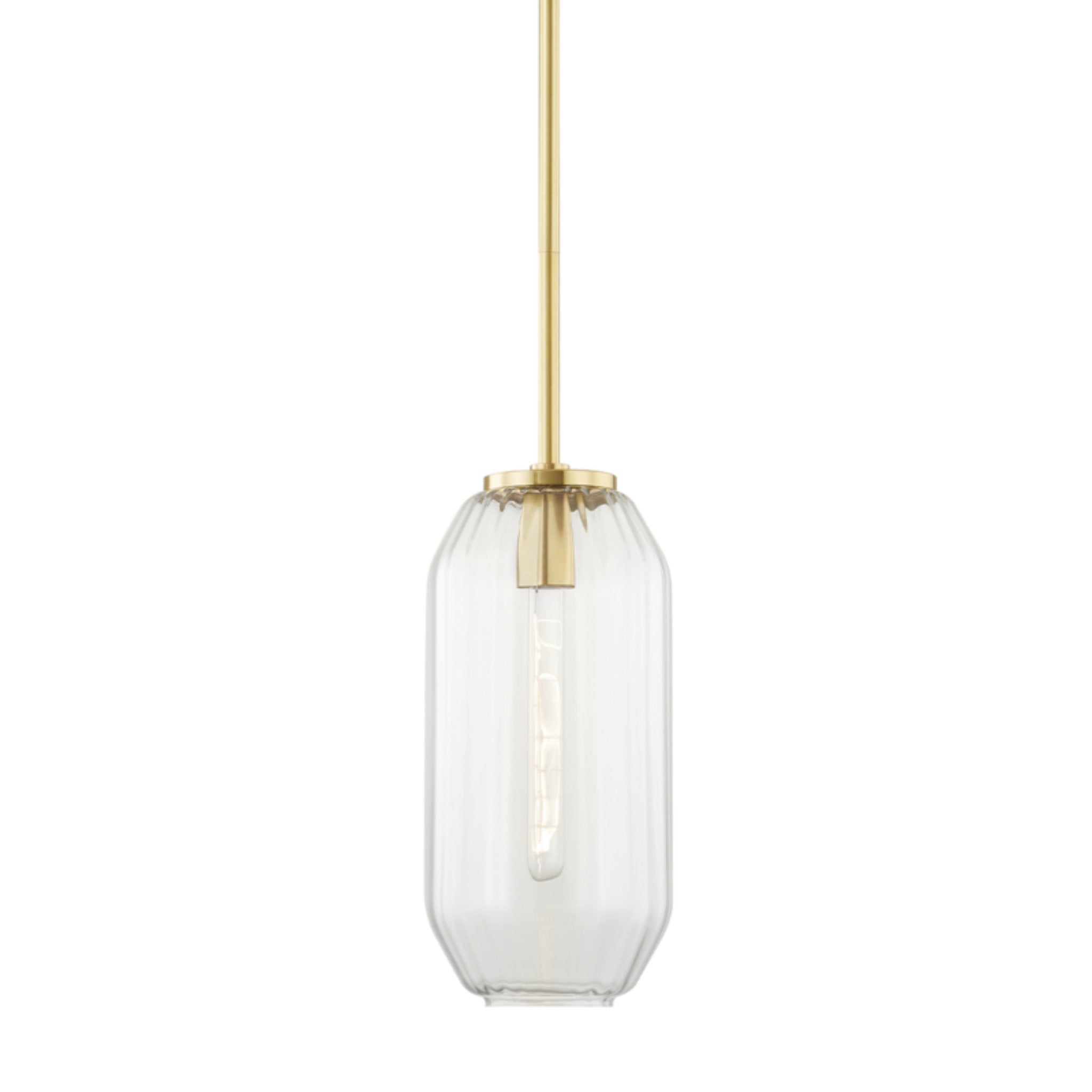 Bennett 1-Light Pendant in  Aged Brass 7.5L x 7.5W x 15H