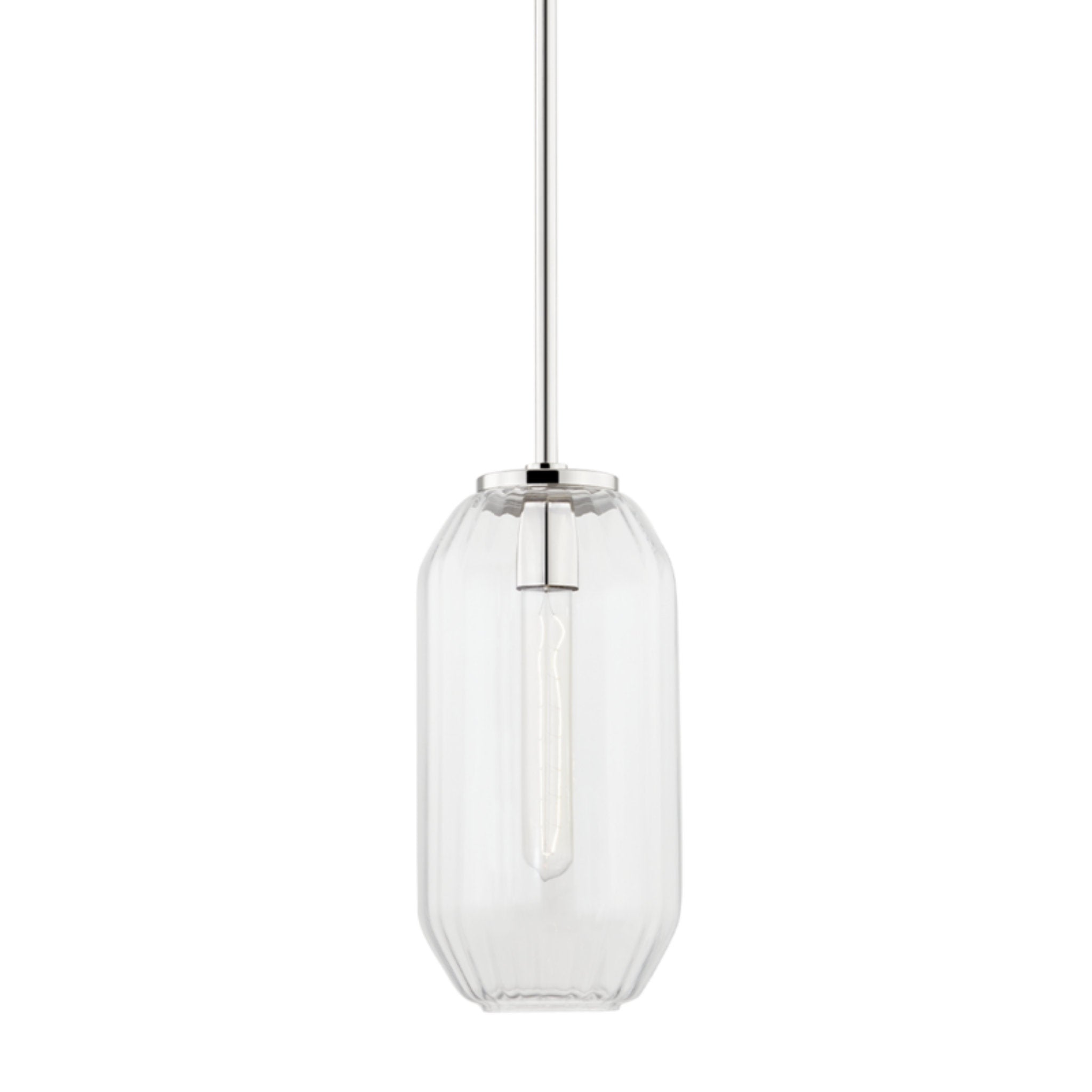 Bennett 1-Light Pendant in  Polished Nickel 7.5L x 7.5W x 15H