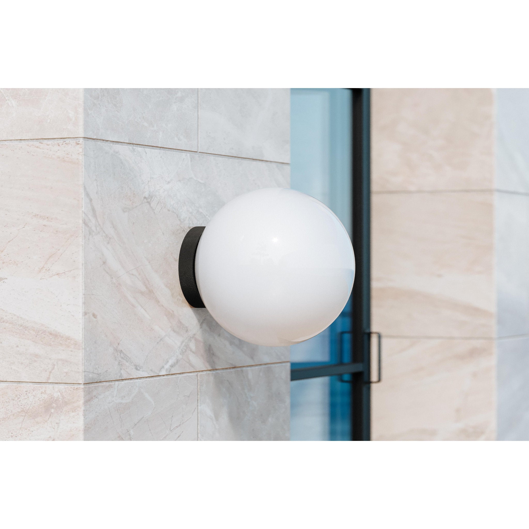 Ansel Wall Sconce 1-Light Outdoor LED in  Textured Black 10L x 10W x 10H