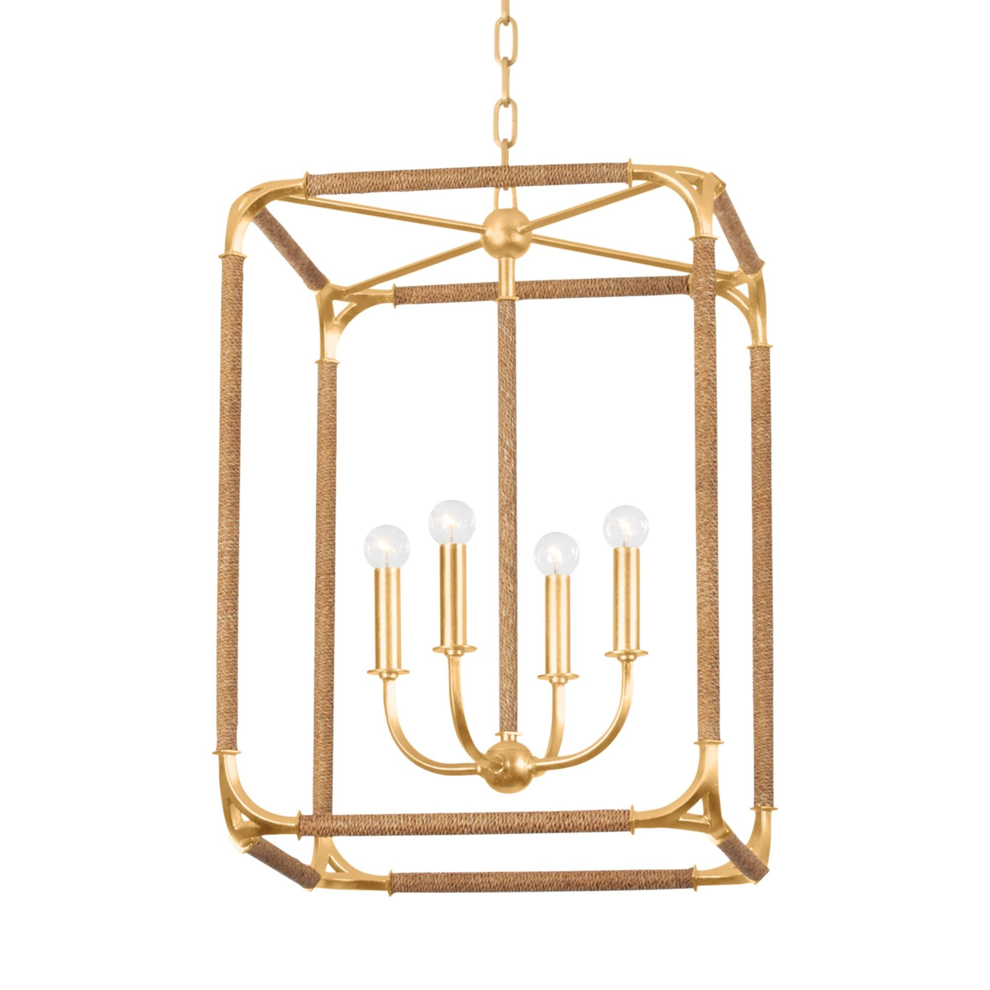 Laurenceston 4-Light Lantern in Gold Leaf 18.25L x 18.25W x 26.25H