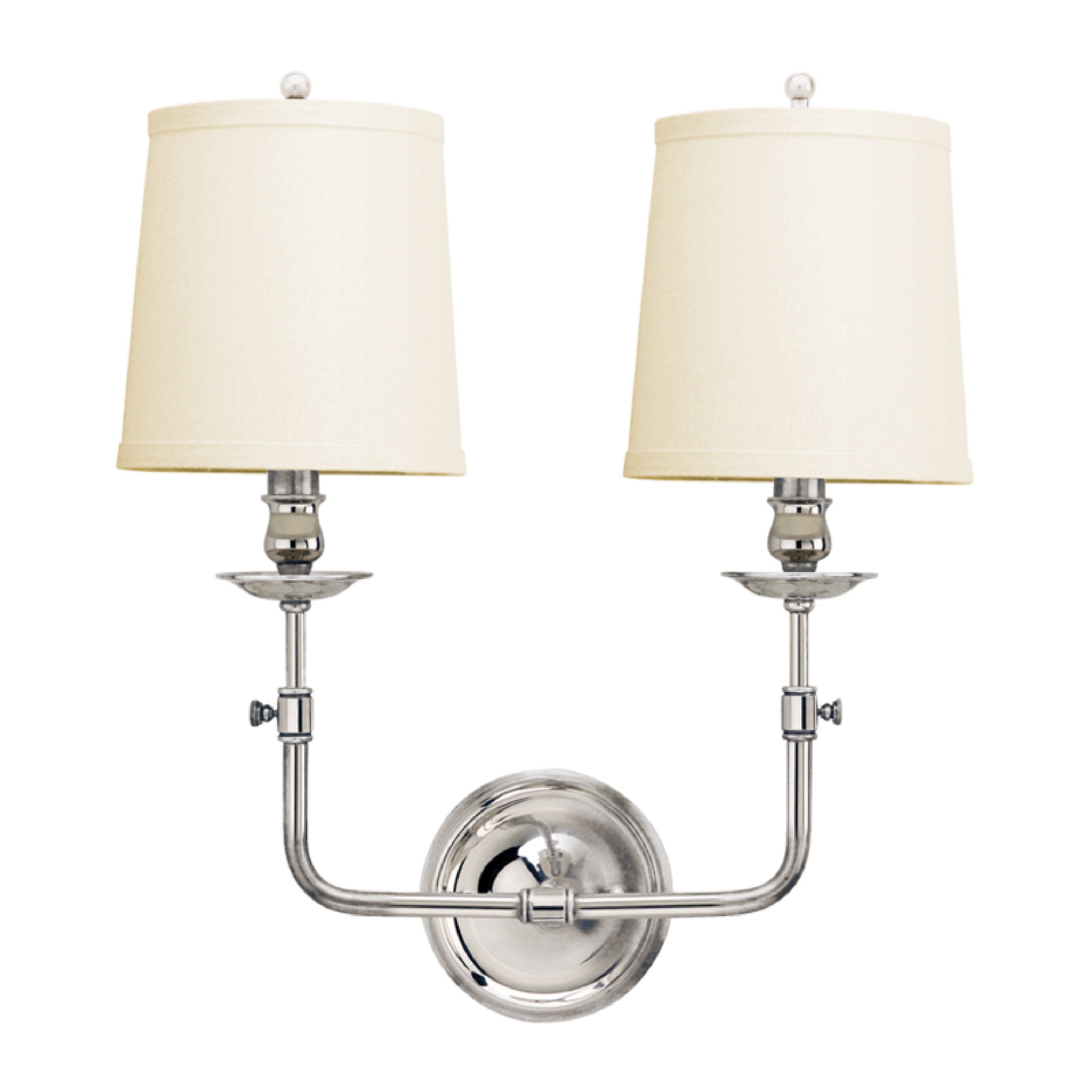 Logan 2 Light Wall Sconce in Polished Nickel