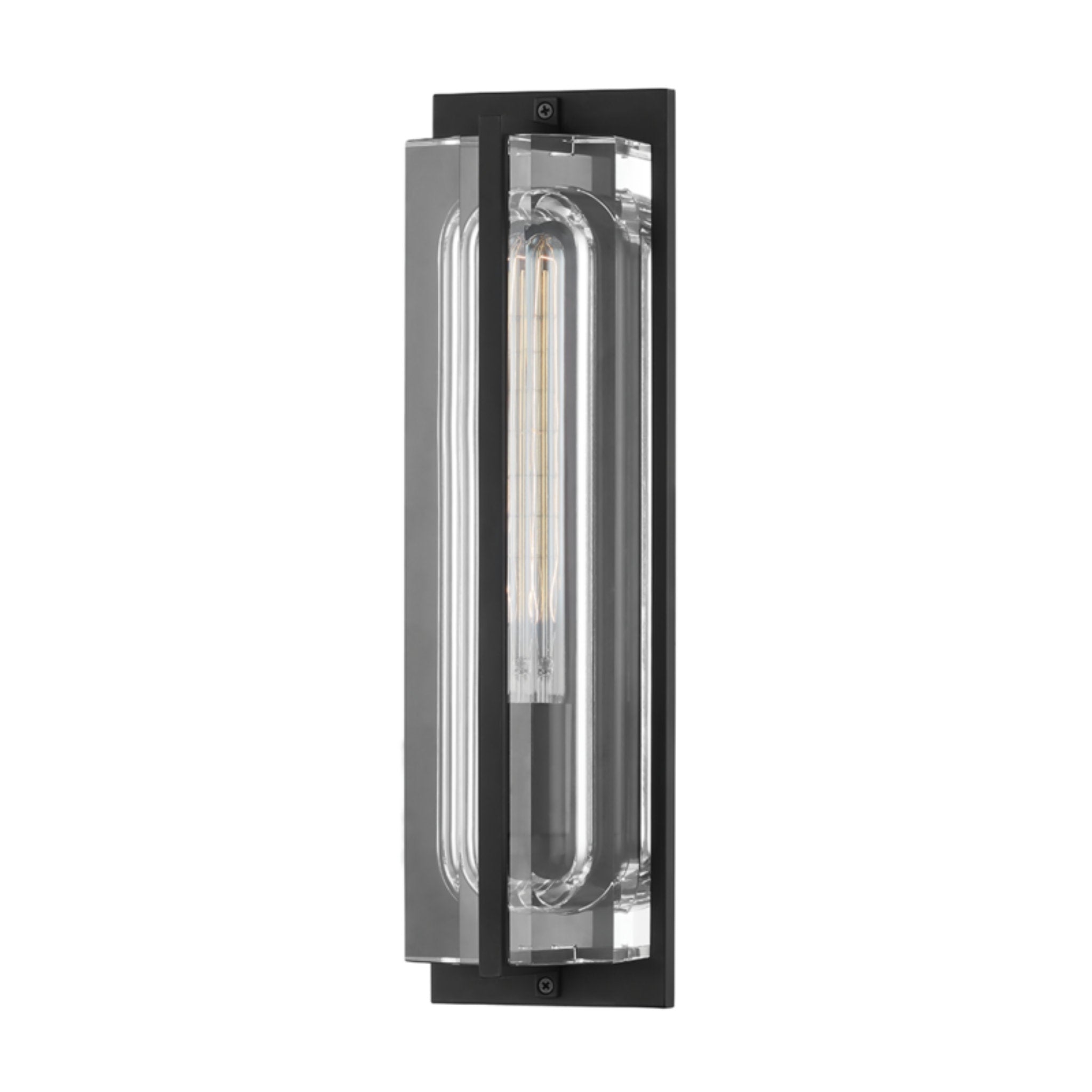 Hawkins 1-Light Wall Sconce in  Black Brass 4.5L x 4.5W x 16.75H