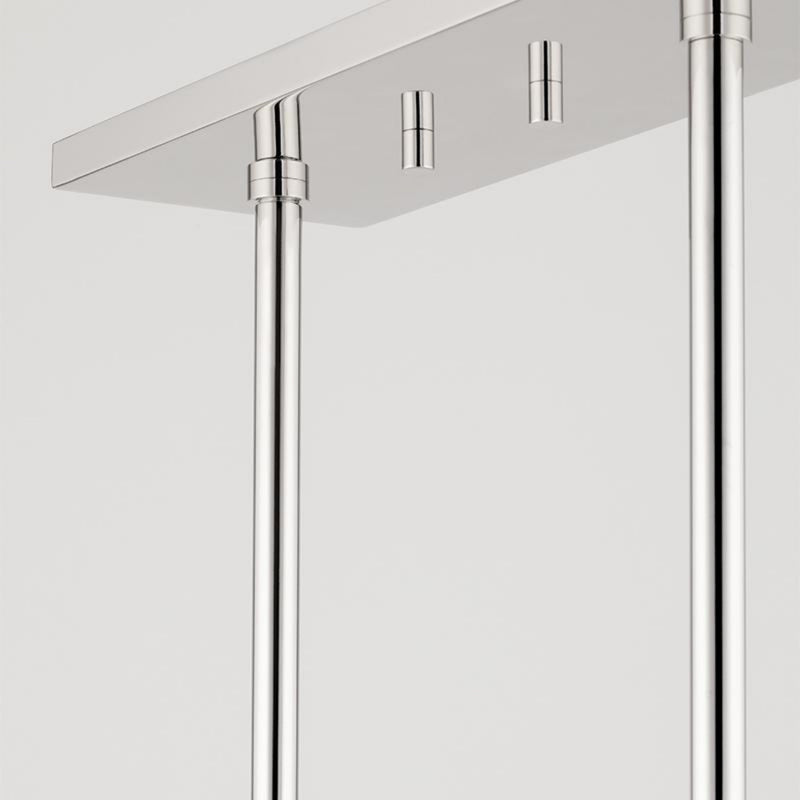 Zara 3 Light Chandelier in Polished Nickel