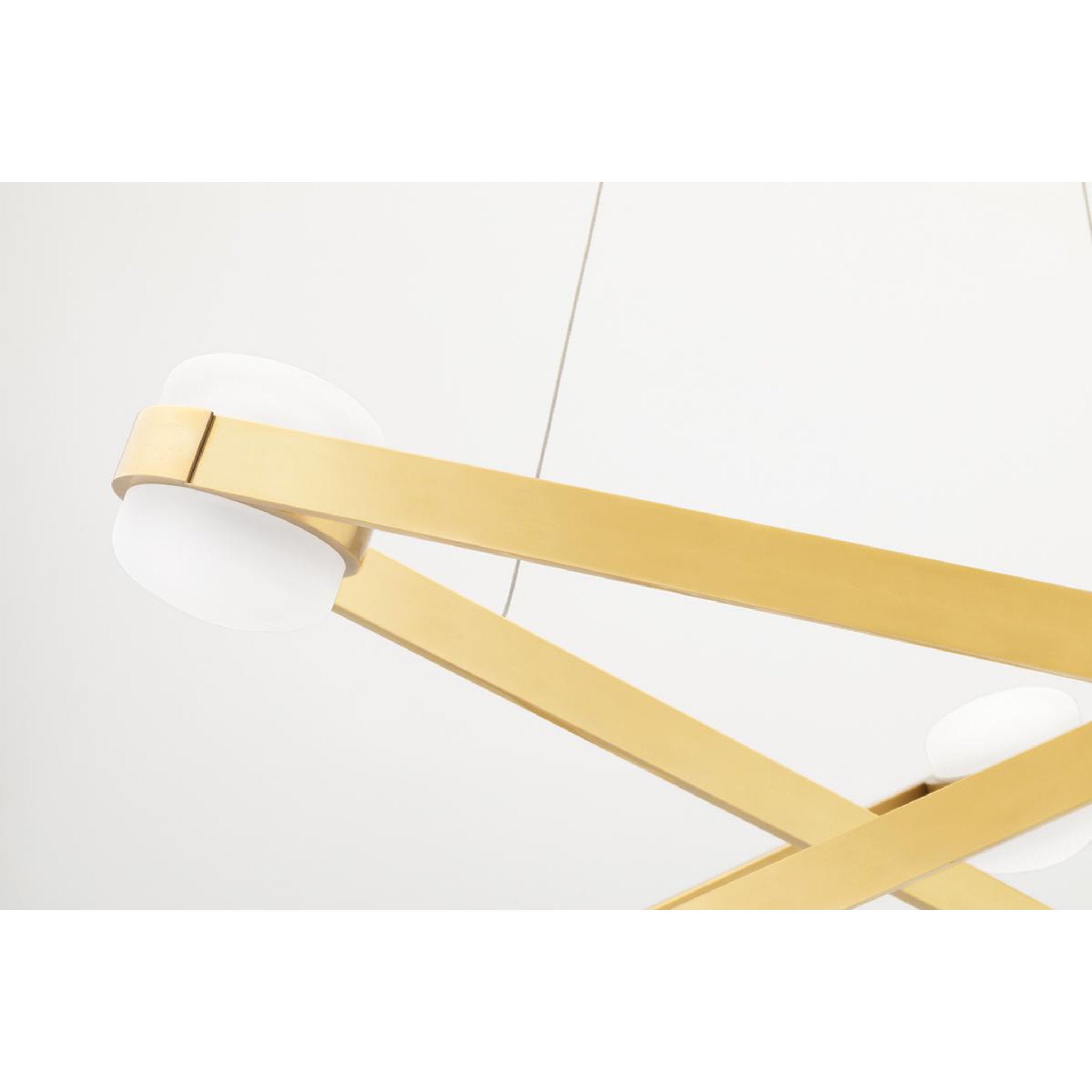 Orbit 6-Light Chandelier in  Aged Brass 38L x 38W x 13.75H