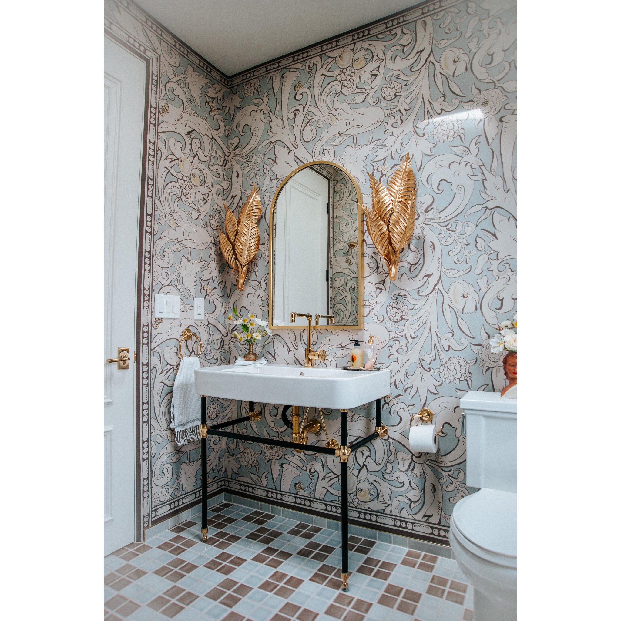 Tropicale 2-Light Wall Sconce in  Gold Leaf 11.5L x 11.5W x 26.5H