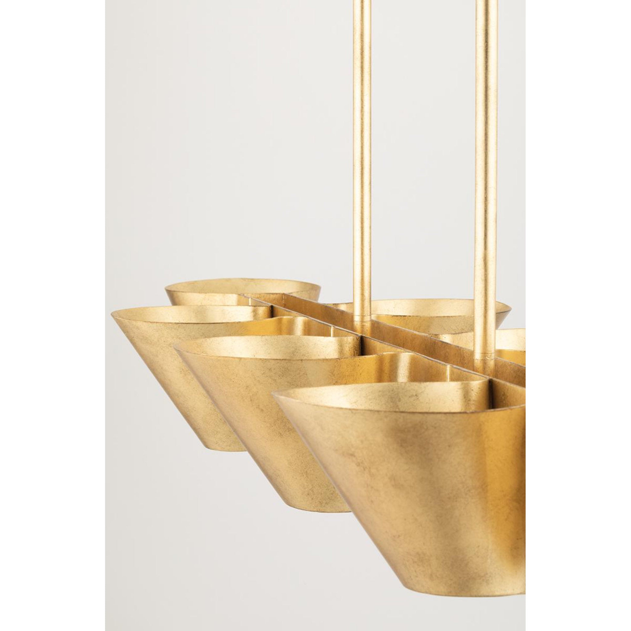 Reeve 8-Light Chandelier in  Vintage Gold Leaf 37.5L x 37.5W x 18H