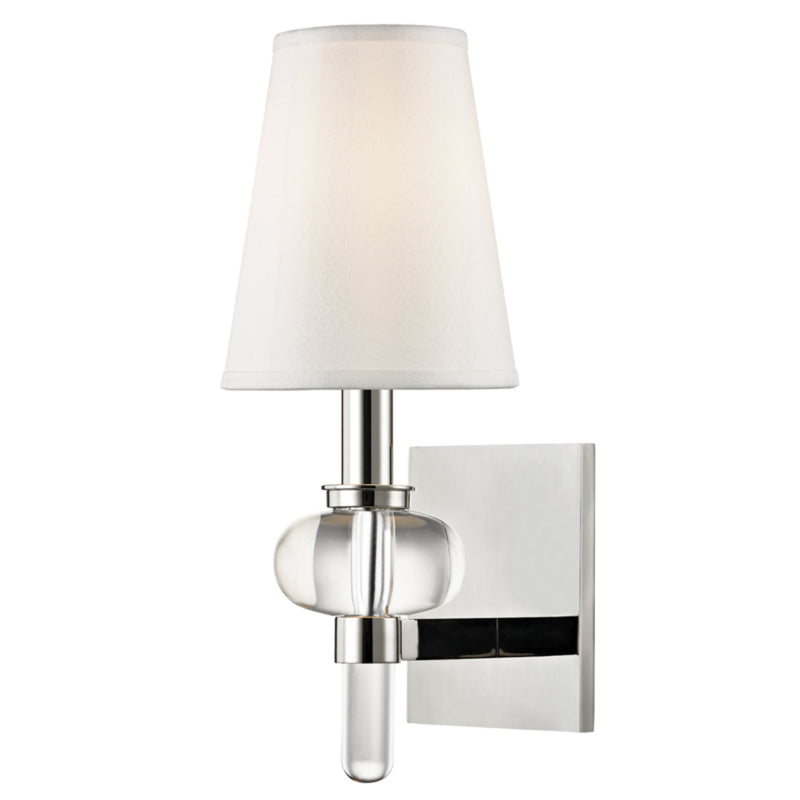 Luna 1 Light Wall Sconce in Polished Nickel