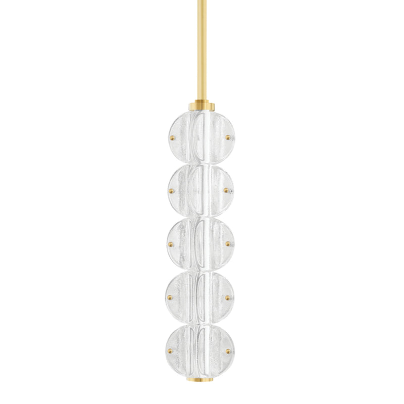 Lindley 5 Light Pendant in Aged Brass