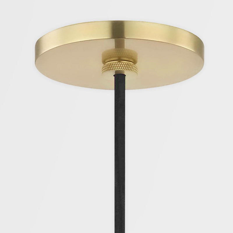 Neko 1 Light Pendant in Aged Brass