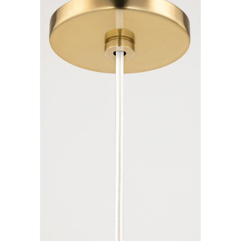Tessa 1 Light Pendant in Aged Brass