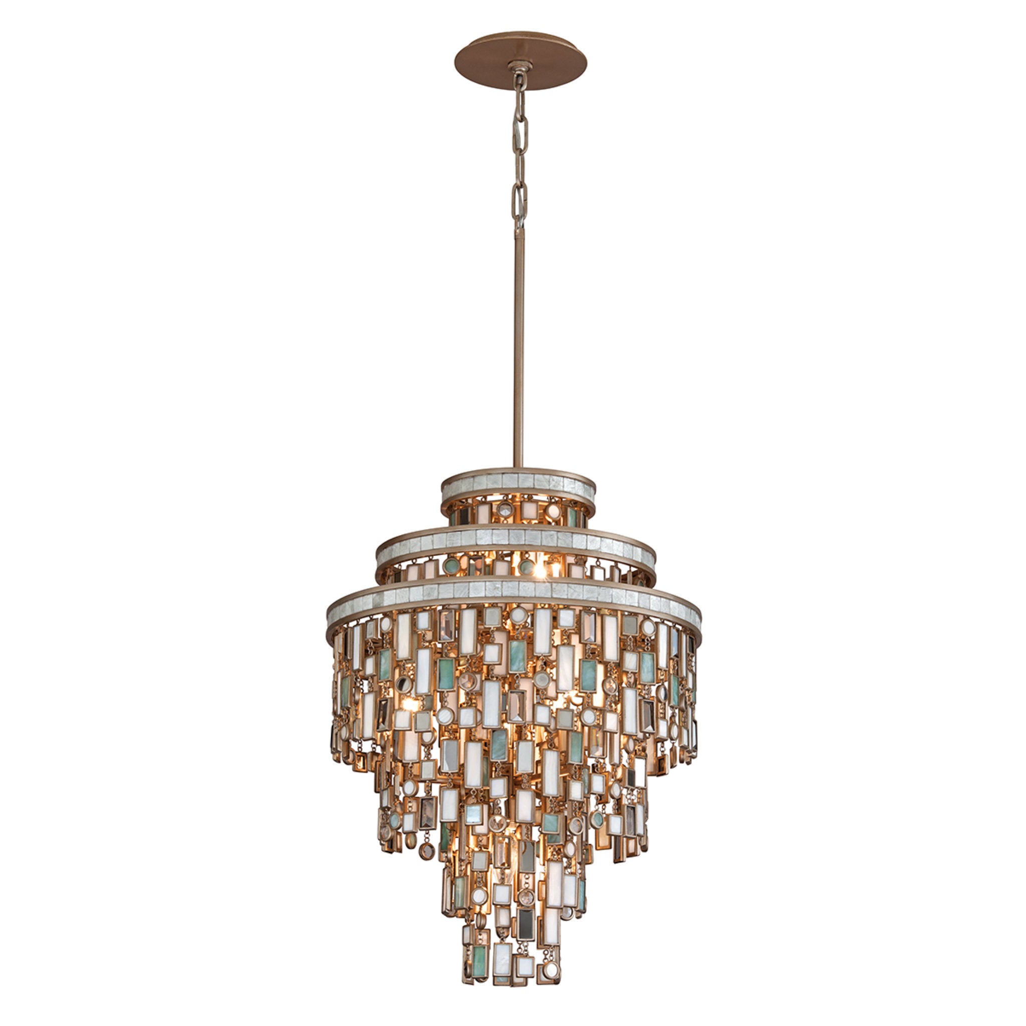 Dolcetti 7 Light Chandelier in Champagne Leaf