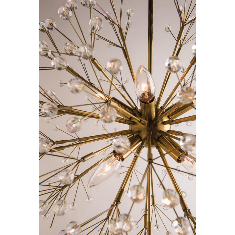 Dunkirk 6 Light Semi Flush in Polished Nickel