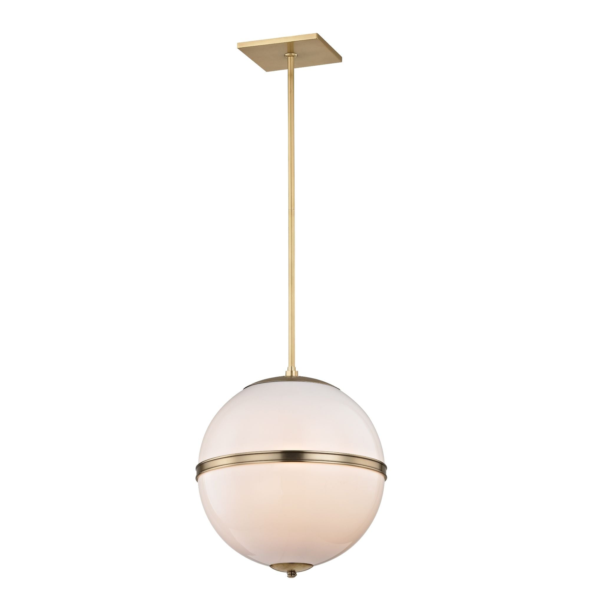 Brian Patrick Flynn Truax 4 Light Aged Brass Pendant Lucite 16"W x 18"H x 16"D