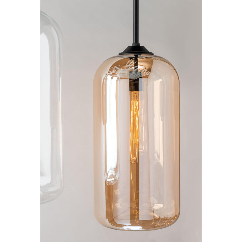 District 1 Light Pendant in Soft Black