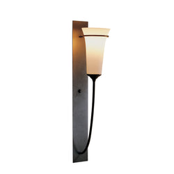 Hubbardton Forge 206251-1015 Wall Light Banded Wall Torch Sconce in Natural Iron