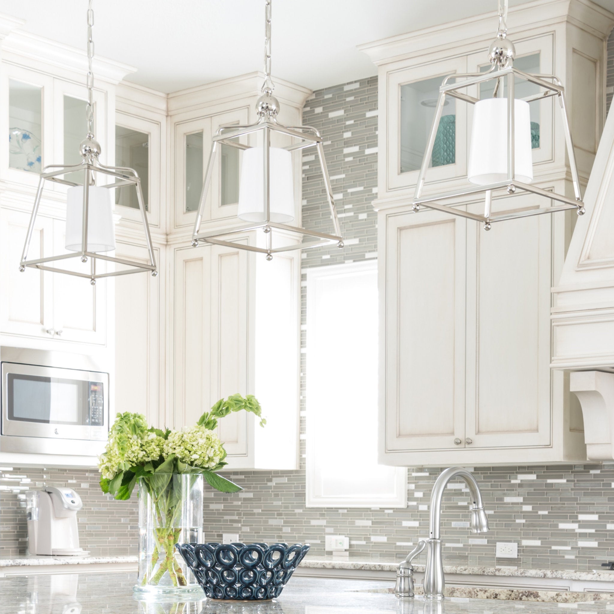 Libby Langdon Sylvan 11.5'' Polished Nickel Pendant Silver 11.5"W x 18.25"H x 11.5"D