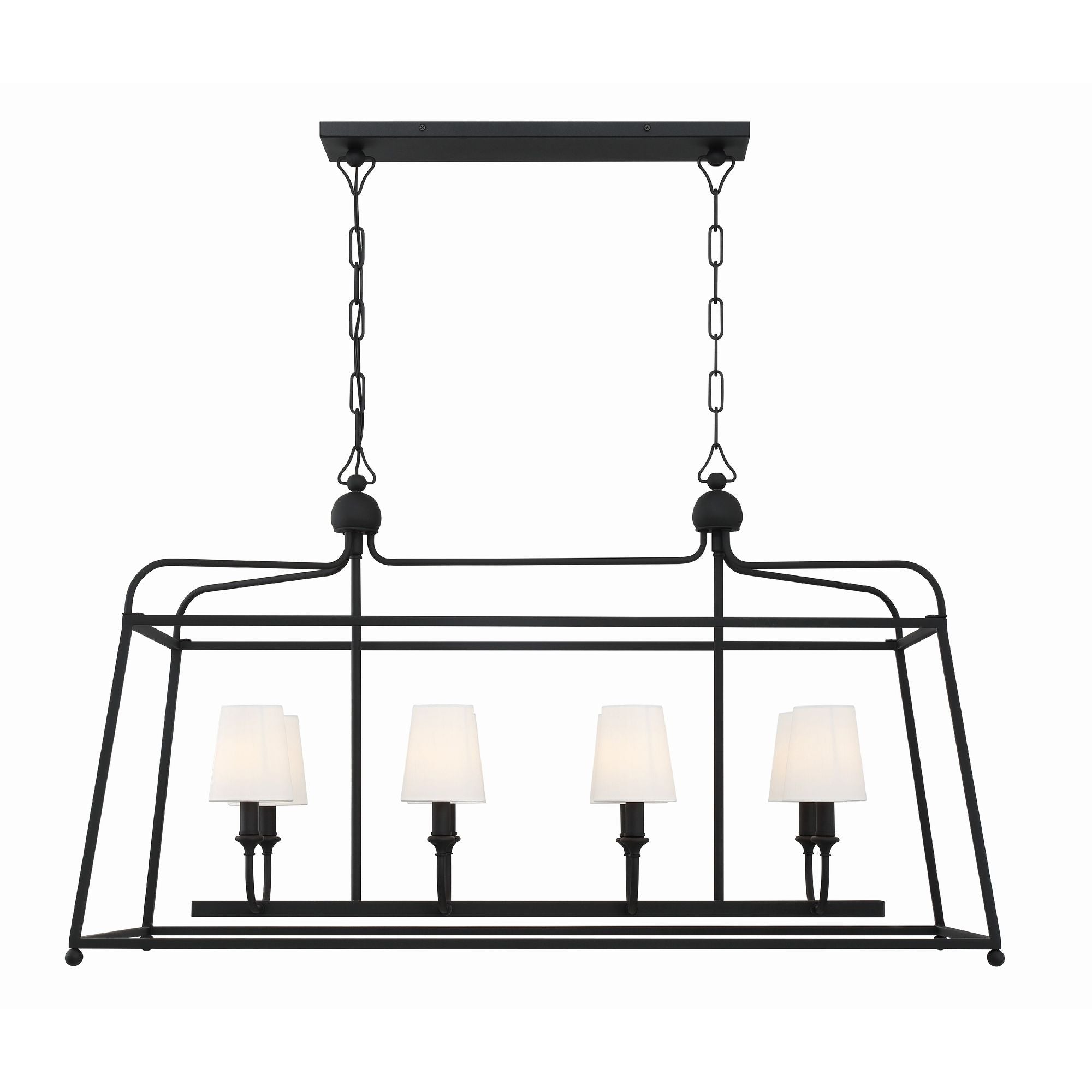 Libby Langdon for Crystorama Sylvan 8 Light Black Forged Chandelier