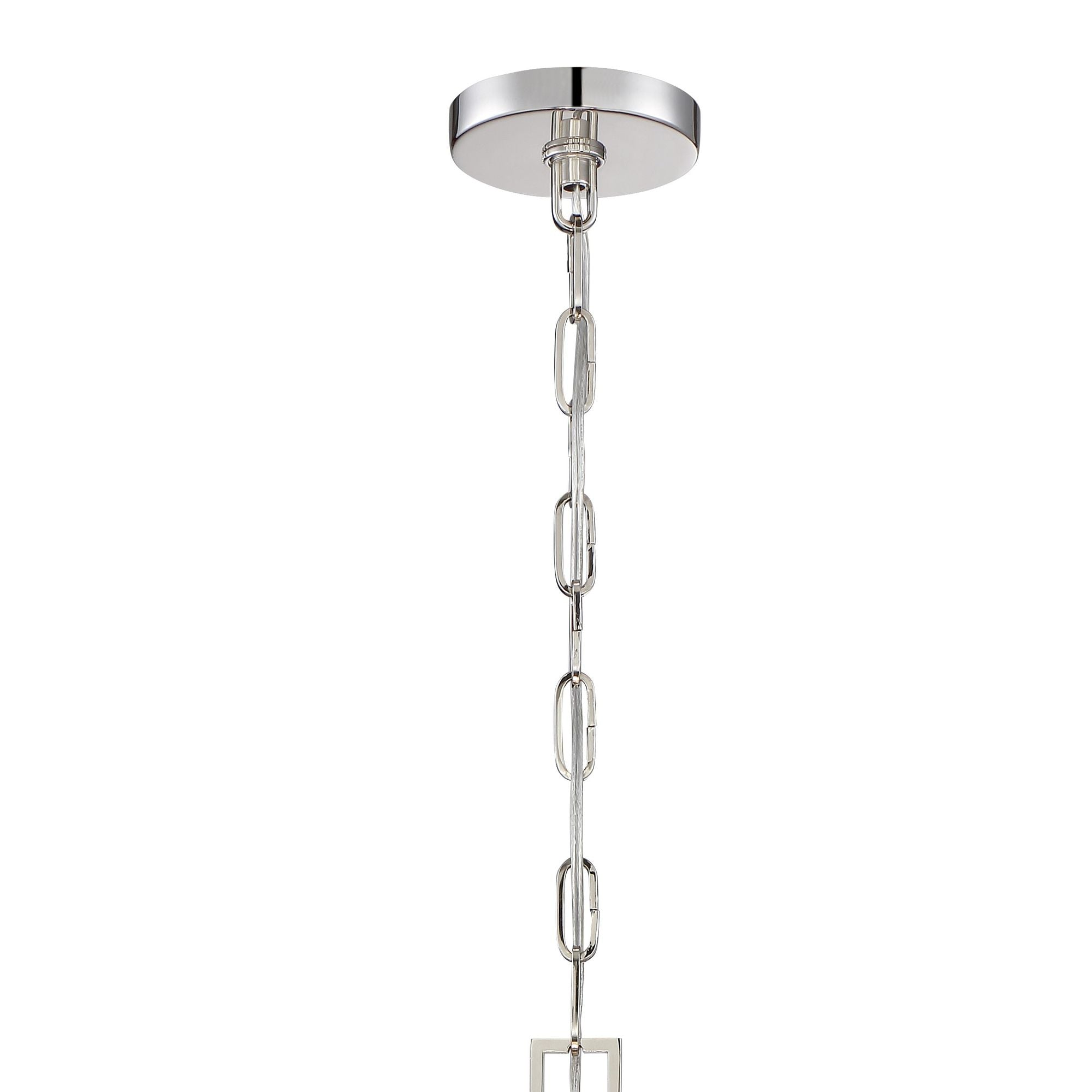 Libby Langdon Westwood 6 Light Polished Nickel Chandelier Silk Shade 24"W x 18.5"H x 24"D