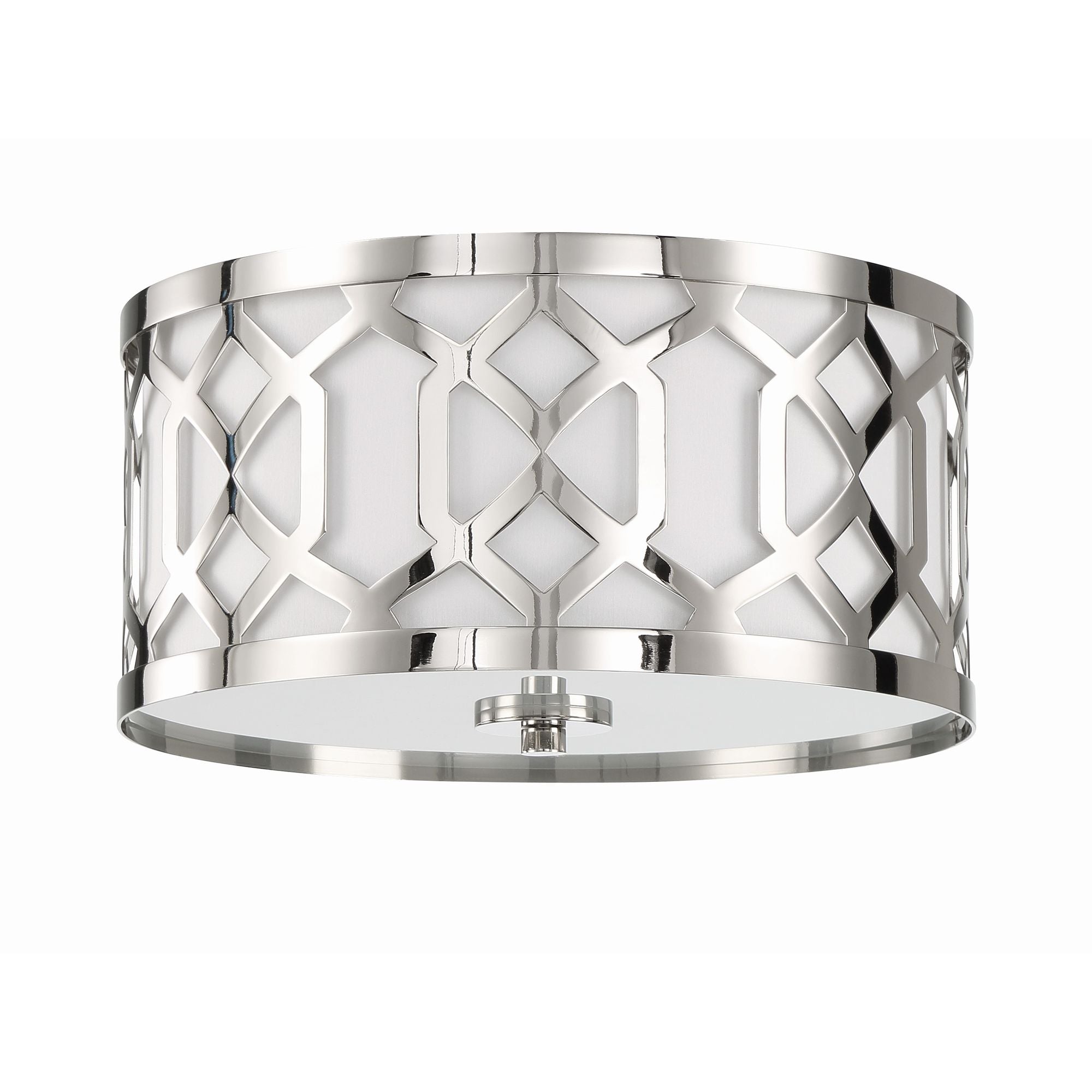 Libby Langdon Jennings 16.25'' Polished Nickel Flush Mount Silver 16.25"W x 8.75"H x 16.25"D