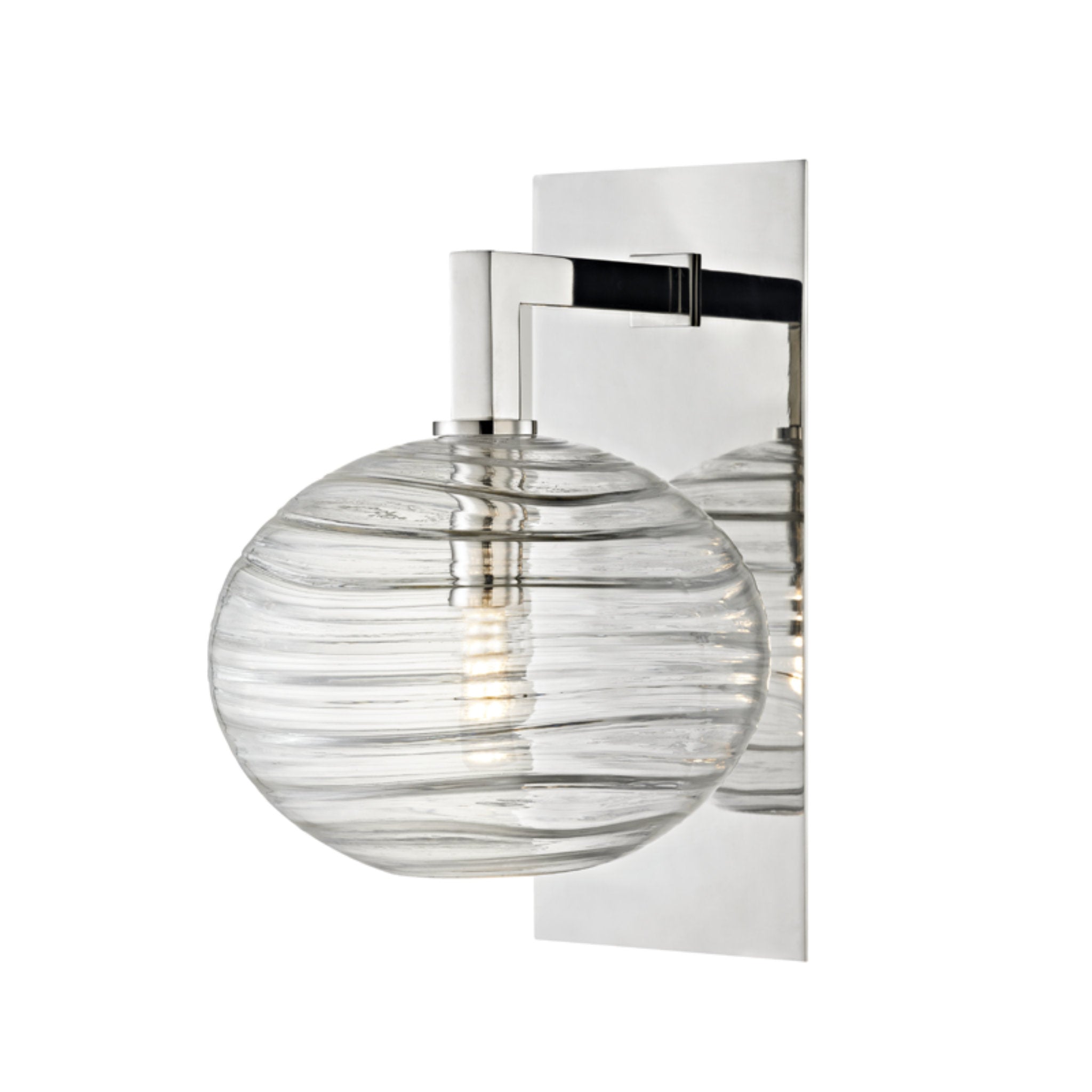 Breton 1 Light Wall Sconce in Polished Nickel