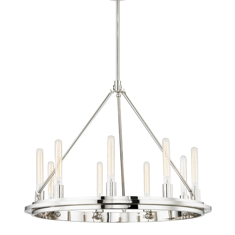Chambers 9 Light Chandelier in Polished Nickel