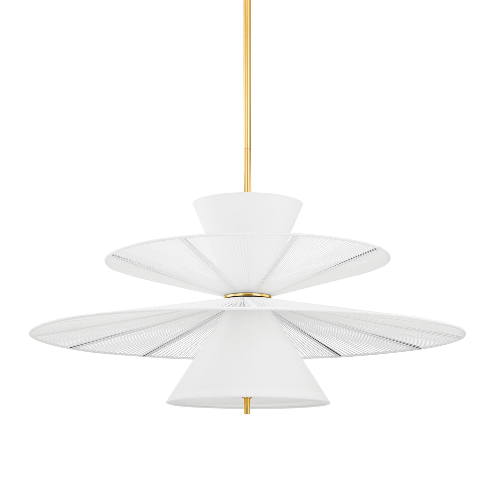 Esperance 2-Light Chandelier in Aged Brass 42.25W x 22H