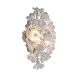Jasmine 1 Light Wall Sconce in Silver Leaf
