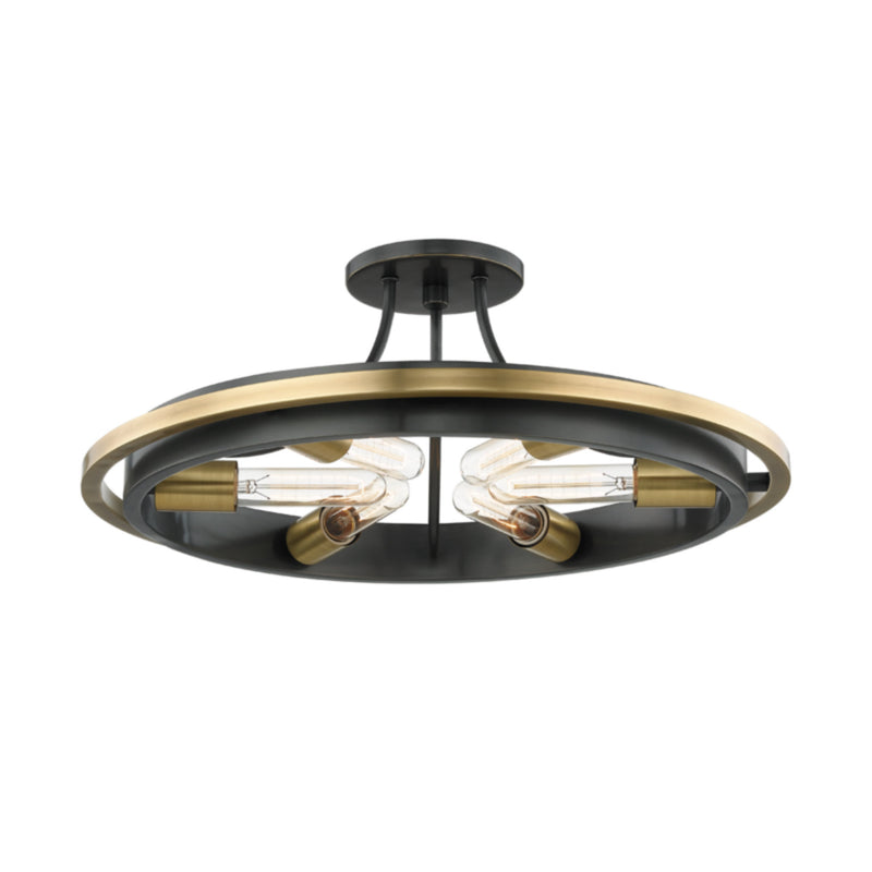 Chambers 6 Light Semi Flush in Aged Old Bronze