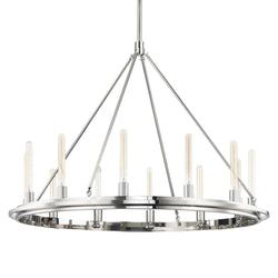 Chambers 12 Light Chandelier in Polished Nickel