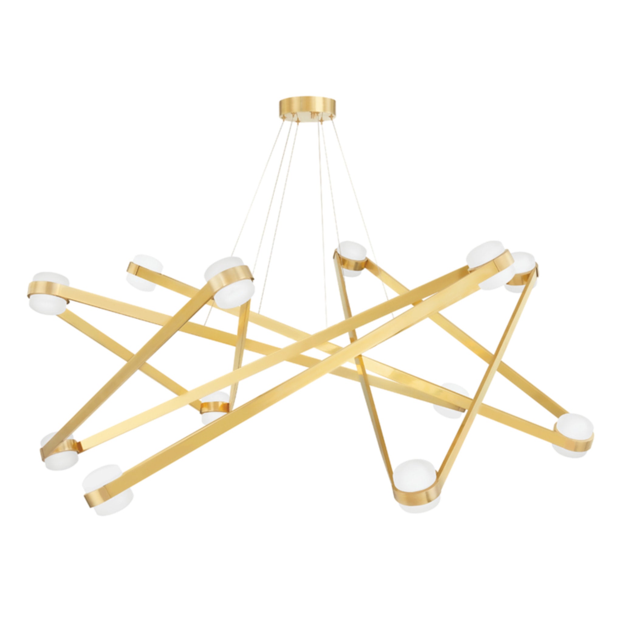 Orbit 12-Light Chandelier in  Aged Brass 56.125L x 56.125W x 16.825H