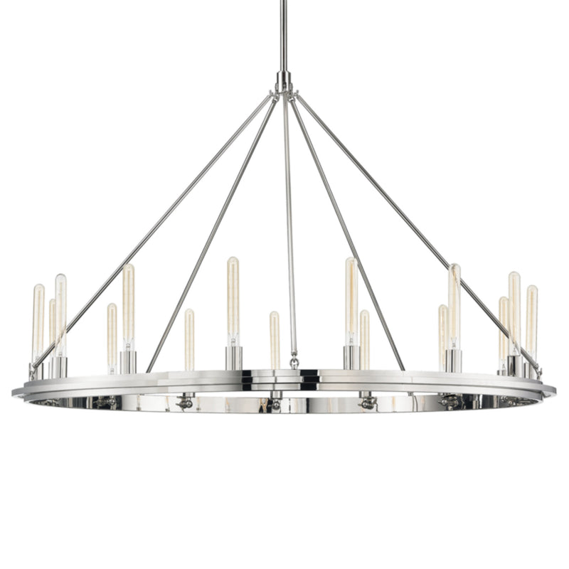 Chambers 15 Light Chandelier in Polished Nickel