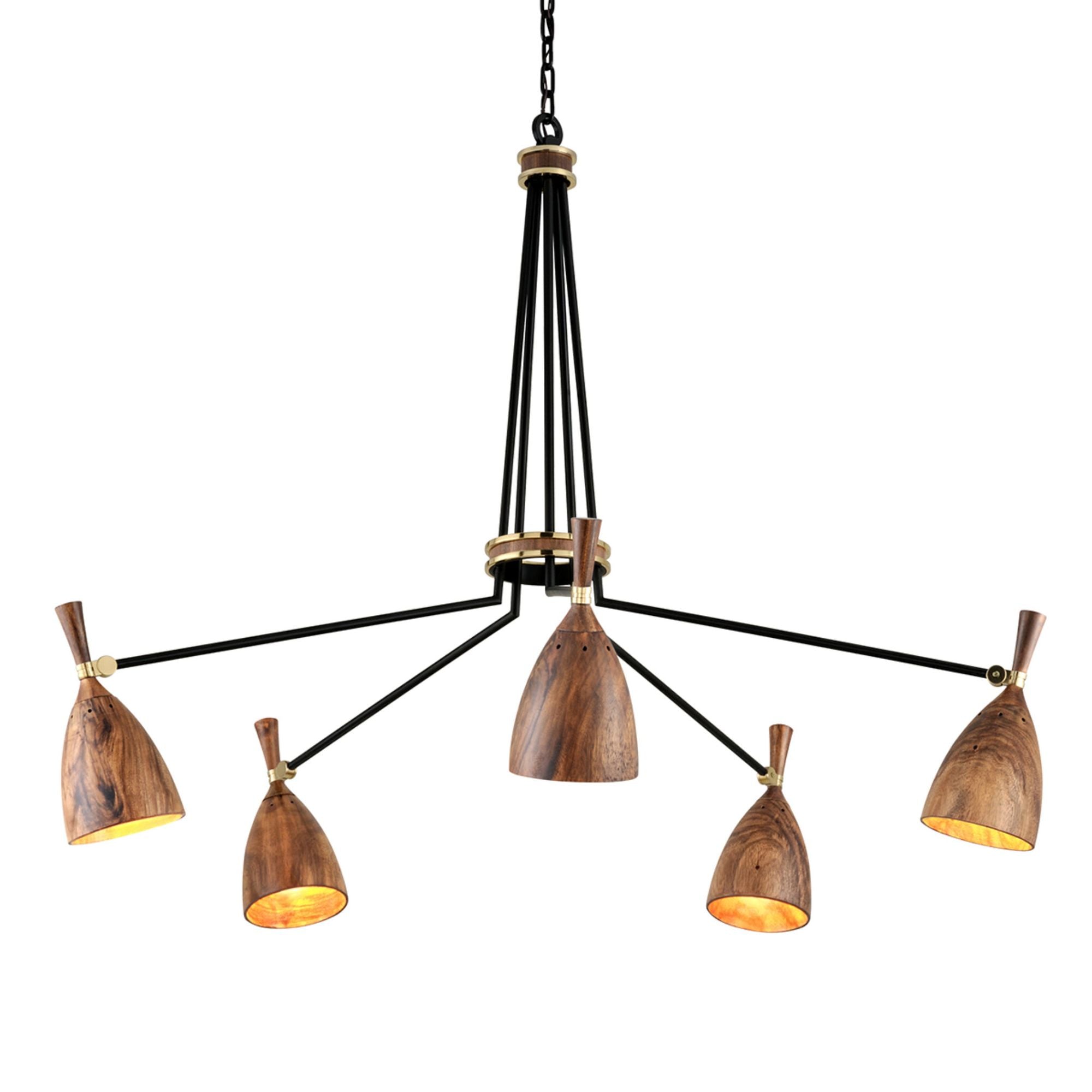 Utopia 5-Light Chandelier in  Soft Black 52.75L x 52.75W x 41H