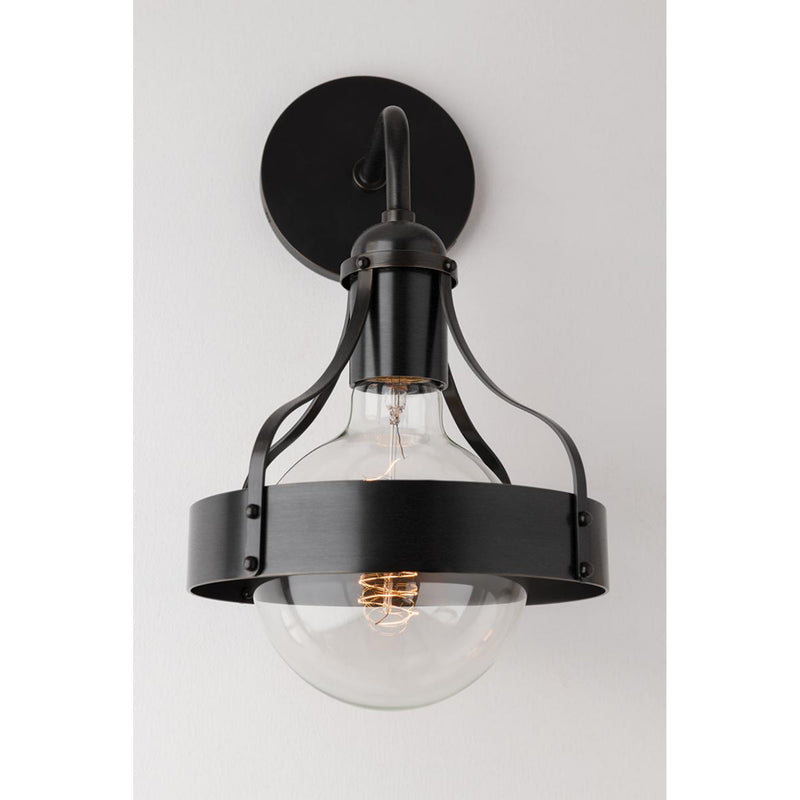 Violet 1 Light Pendant in Aged Brass