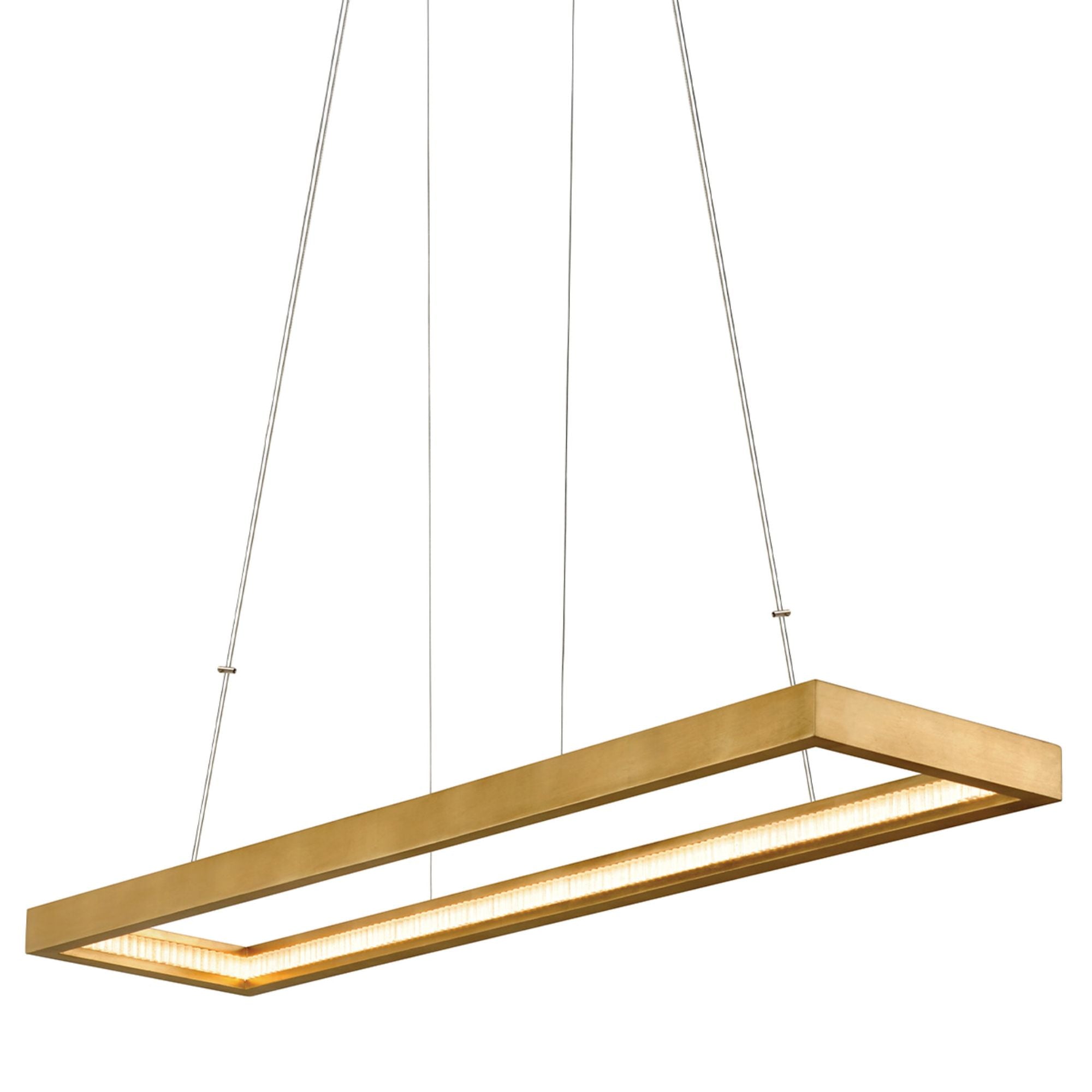 Jasmine 1-Light Linear in  Gold Leaf 60L x 14W x 2.5H