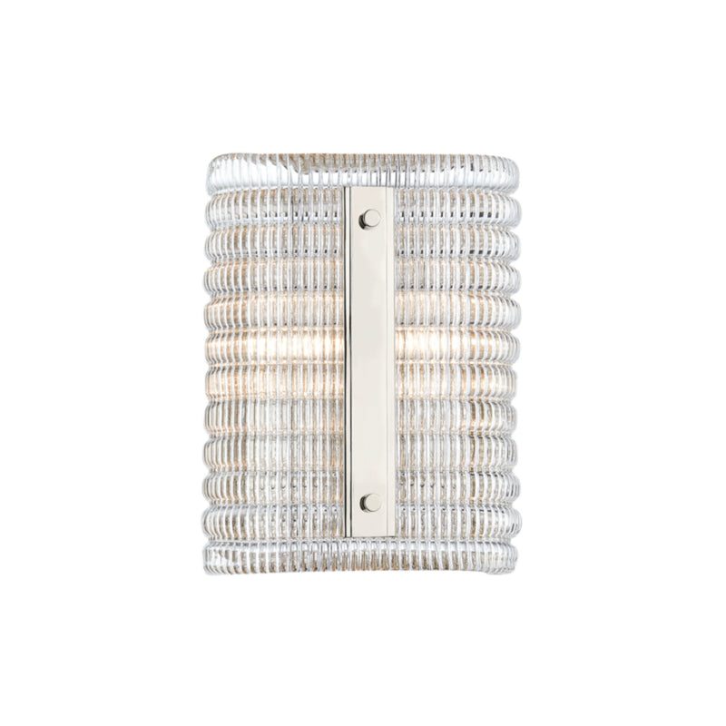 Athens 2 Light Wall Sconce in Polished Nickel
