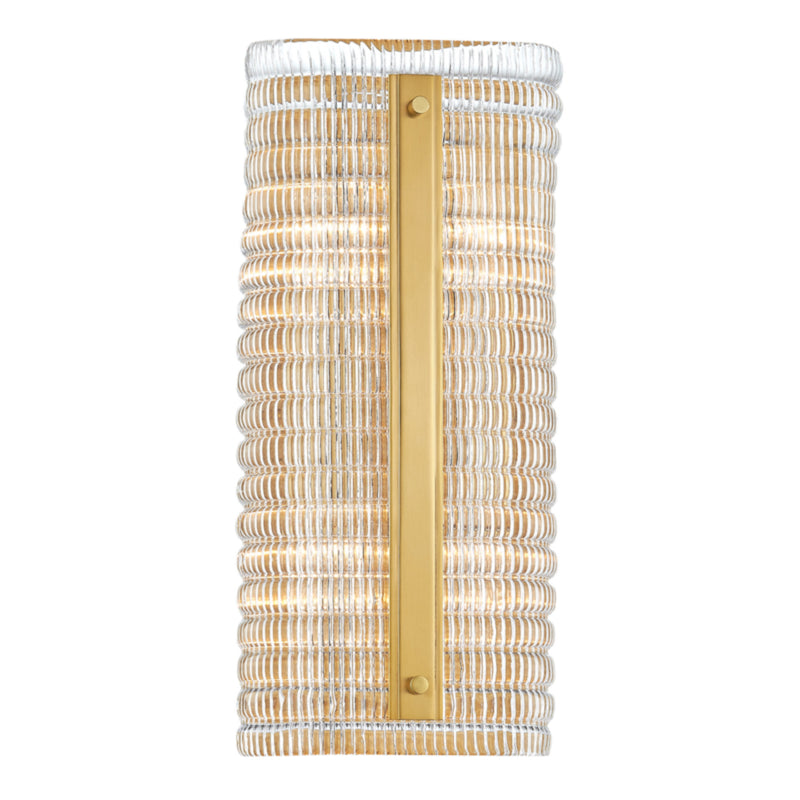 Athens 4 Light Wall Sconce in Aged Brass