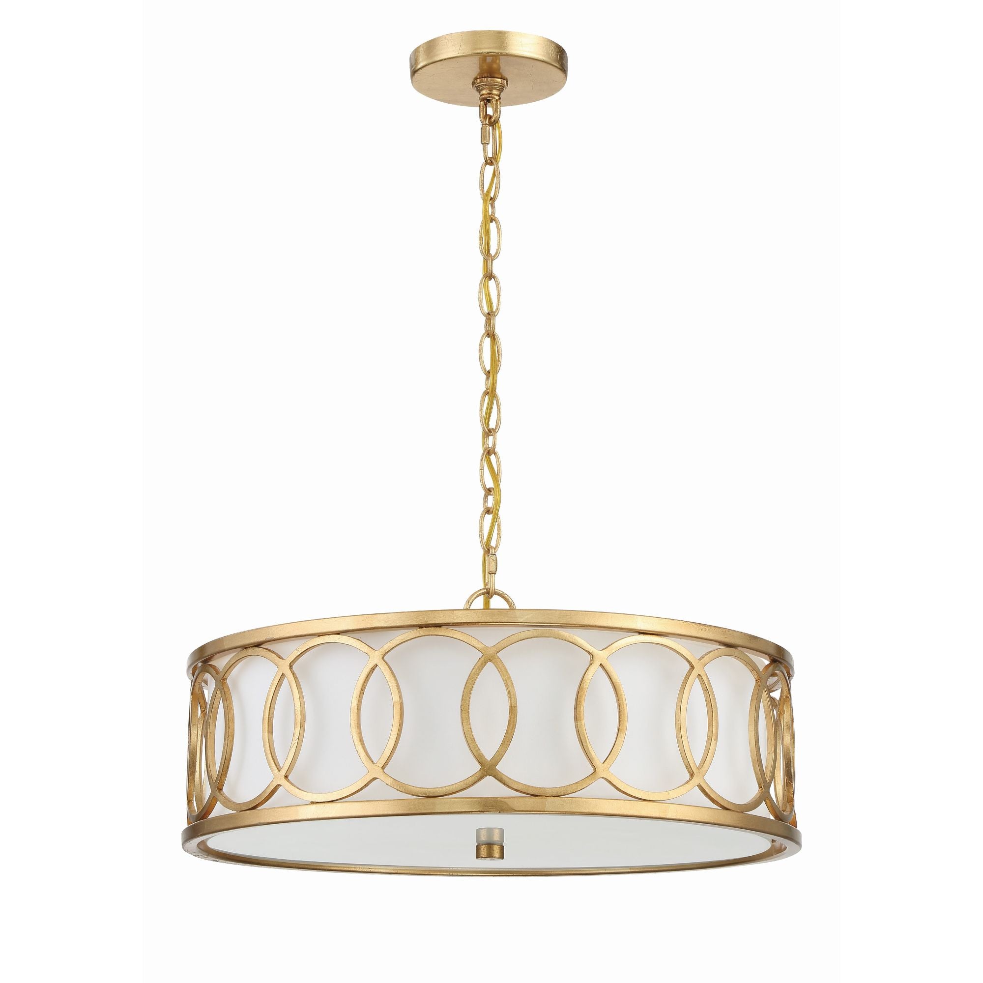 Libby Langdon Graham 18'' Antique Gold Chandelier Gold 18"W x 8"H x 18"D